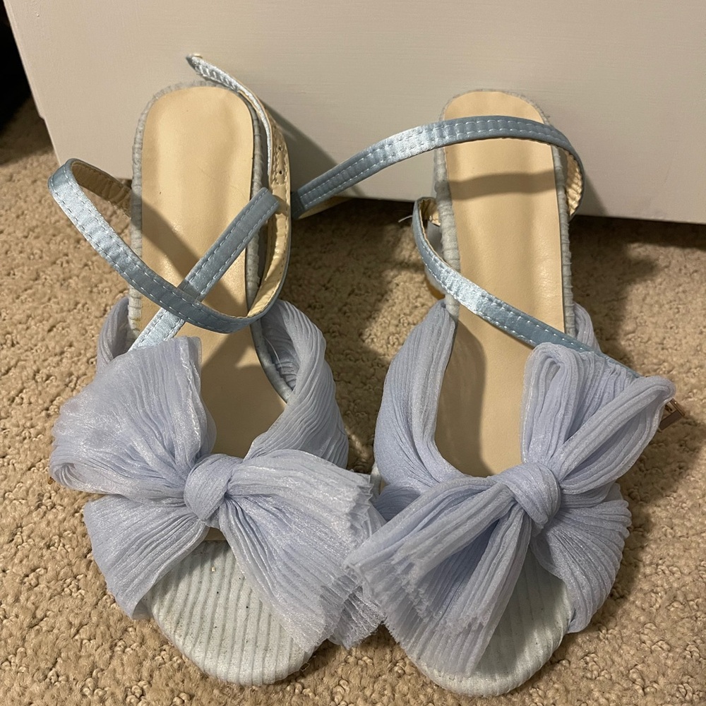 Blue Bow Heels